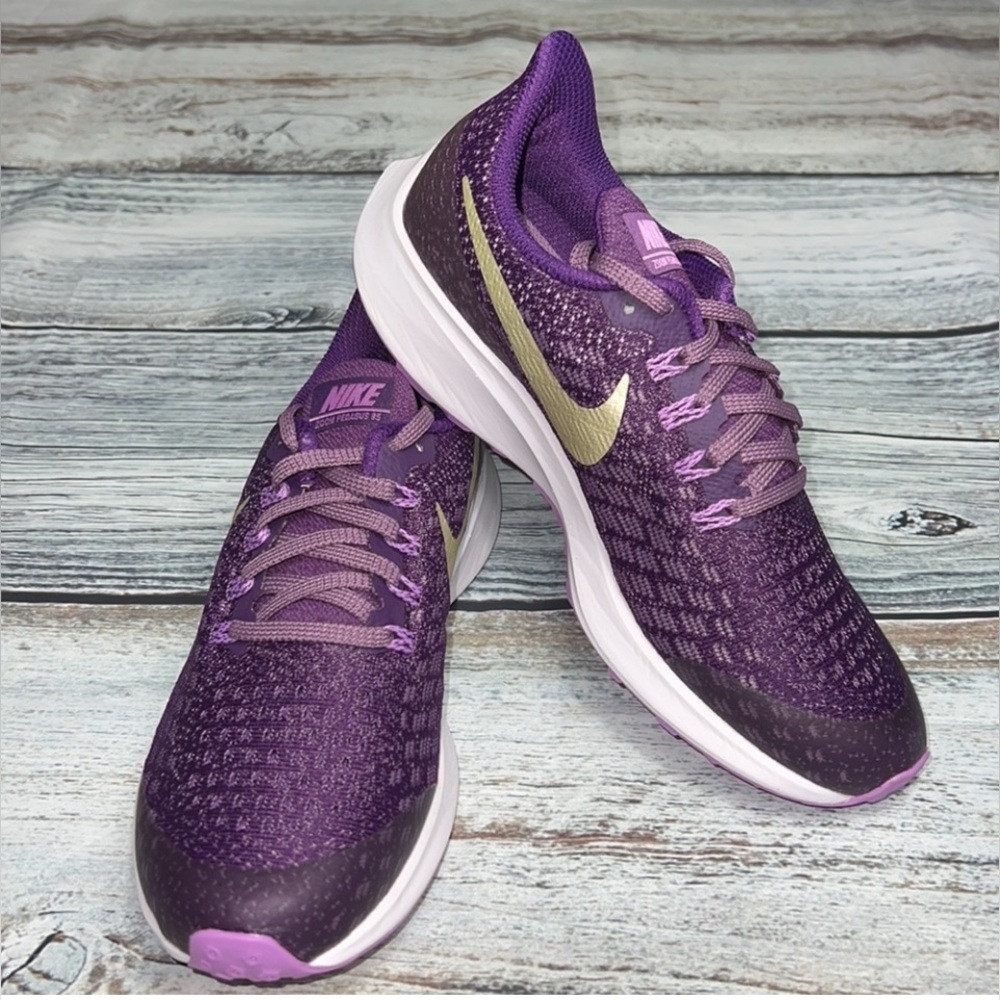 Nike Zoom Pegasus 35 Purple/White-Sage Size-5.5Y ( AH3481-500 ) EUC - Picture 3 of 8